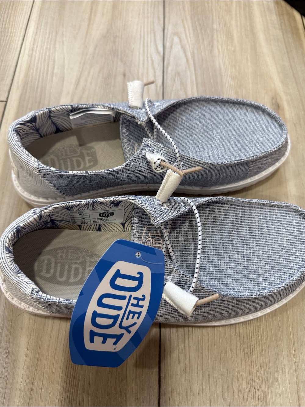 Hey Dude Casual Slip-On Shoes - Light Blue Heather